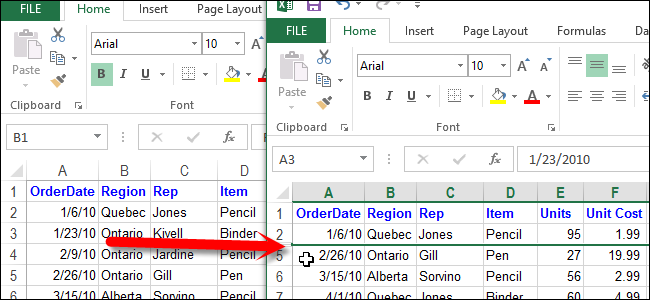 microsoft for mac excel unhide rows